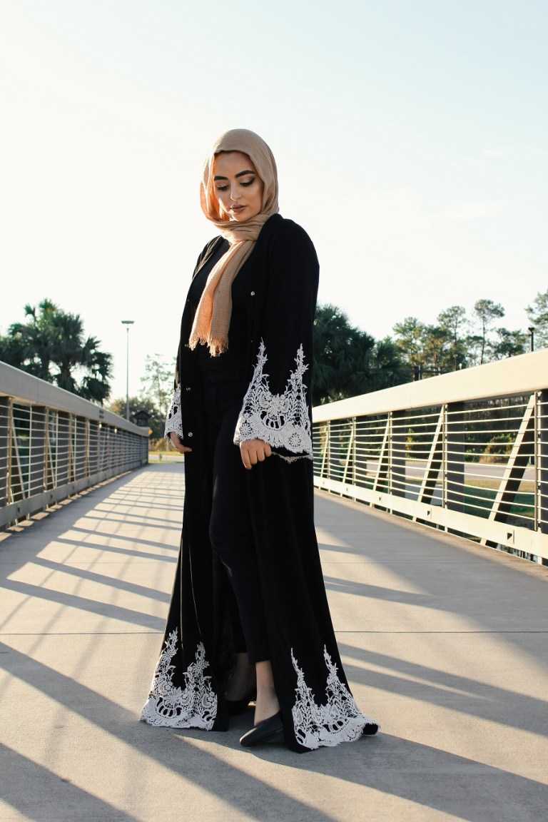 lace abaya dress Eid Elegant Bronze Lace Abaya